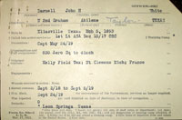 WWI Service Card