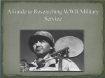 Researching WWII US Military Service